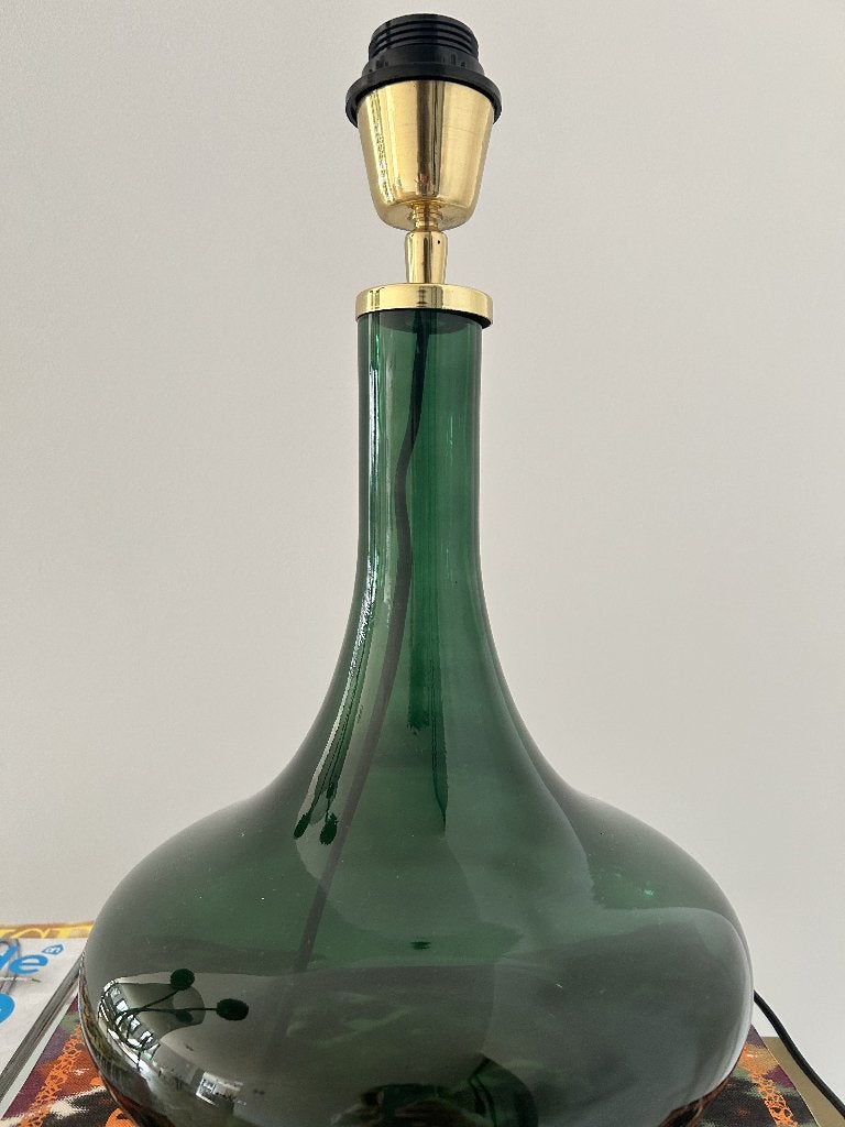 ZGAN Tafellamp lampenvoet lamp groen glas, Groen, Ophalen of Verzenden, Nieuw, Glas