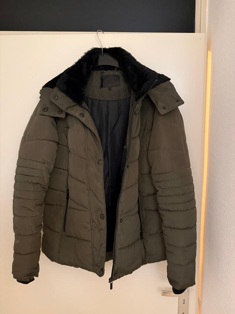 Warme winterjas van Eksept, maat L, Kleding | Dames, Jassen | Winter, Ophalen of Verzenden, Gedragen, Maat 42/44 (L), Groen