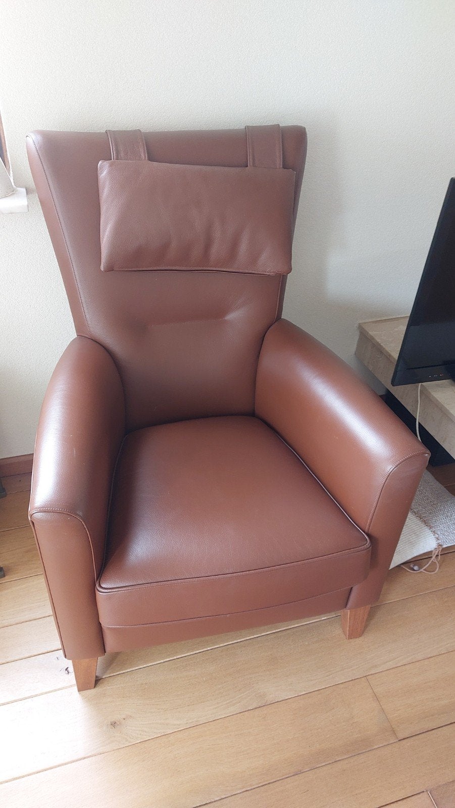 BW Design leren fauteuil – Topkwaliteit – Cognacbruin – Zeer, Ophalen, Gebruikt, Bruin, Modern comfort