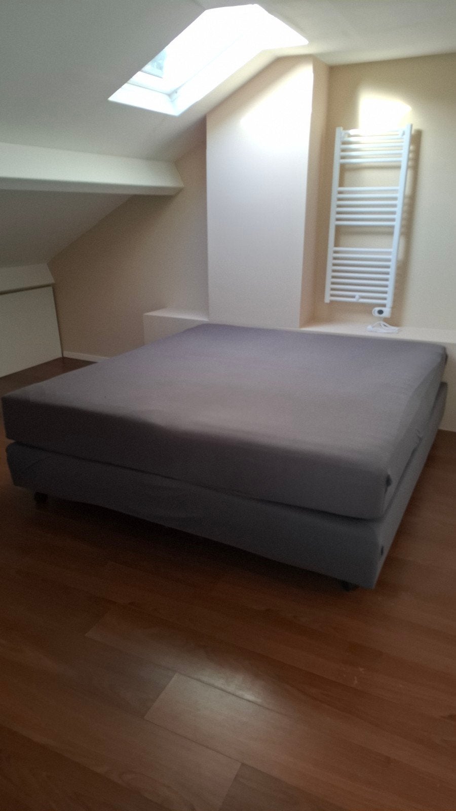 Boxspring 180x200 cm met 2 IKEA Sultan Hagavik matrassen, Ophalen, Gebruikt, Tweepersoons, 180 cm