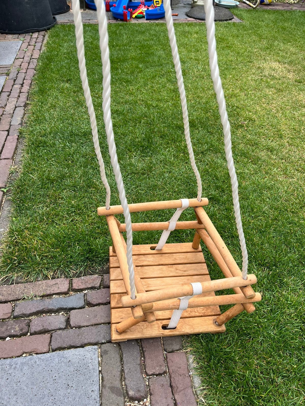 Schommel hout -baby/peuterzitje, Ophalen of Verzenden, Zo goed als nieuw, Schommel