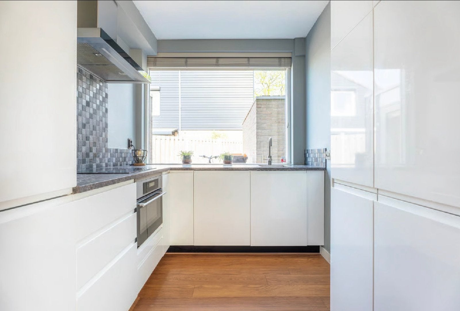 IKEA VOXTORP hoogglans witte keuken - Zelf demonteren, Ophalen, Overige materialen, Wit, Hoekkeuken