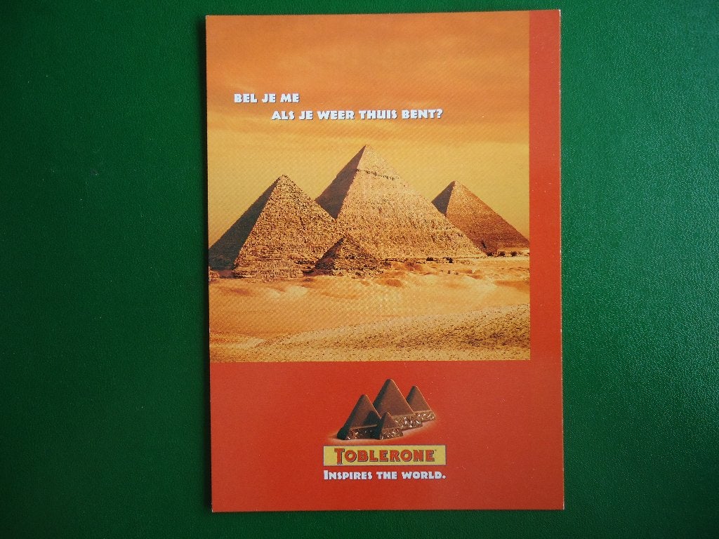 (722) Boomerangkaart: Reclame TOBLERONE, Verzenden, 1980 tot heden, Ongelopen, Overige thema's