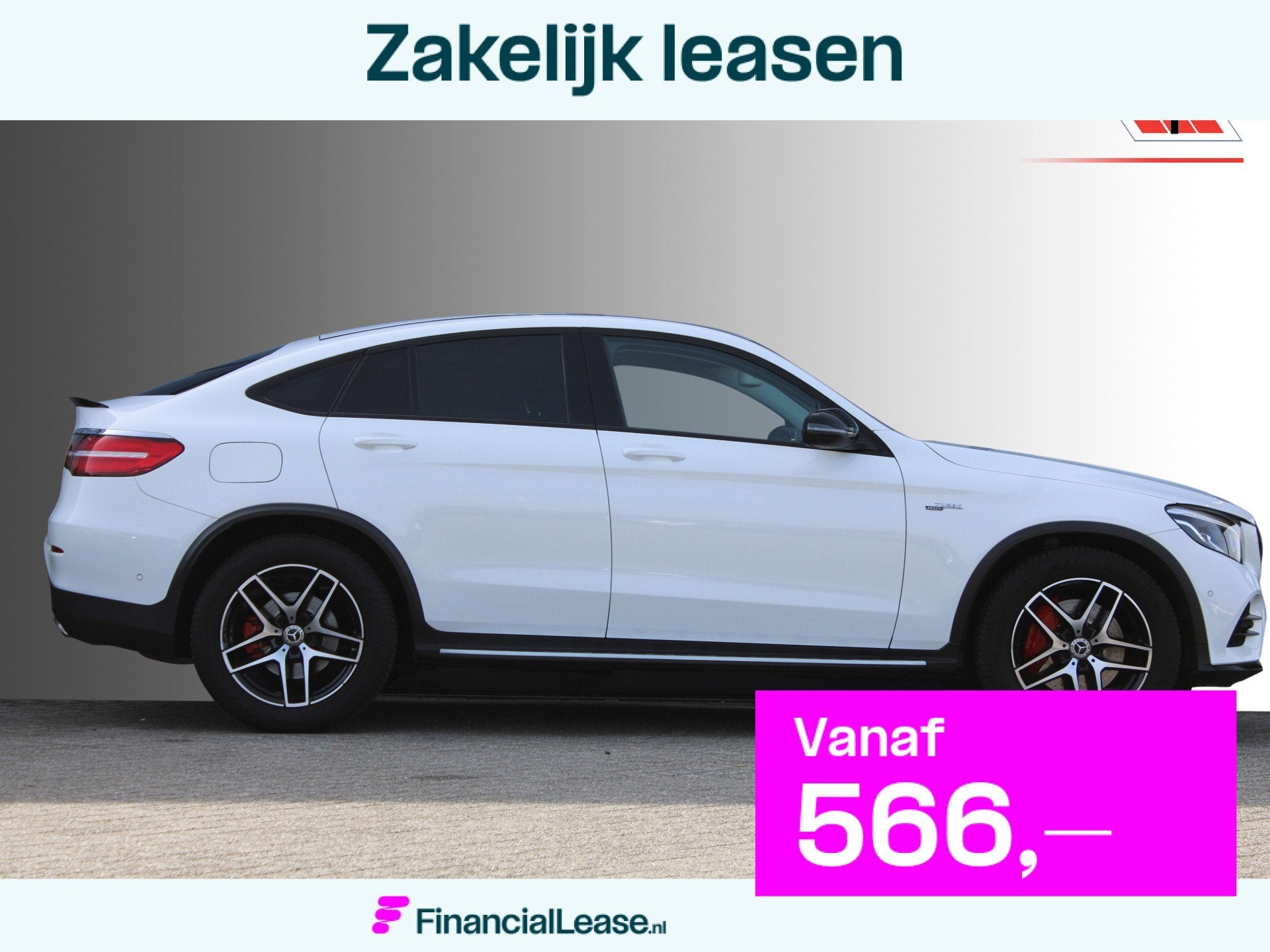 Mercedes-Benz GLC Coupé 250 AUT9 4MATIC AMG LINE NIGHT PAKK, Automaat, Gebruikt, 4 cilinders, Wit