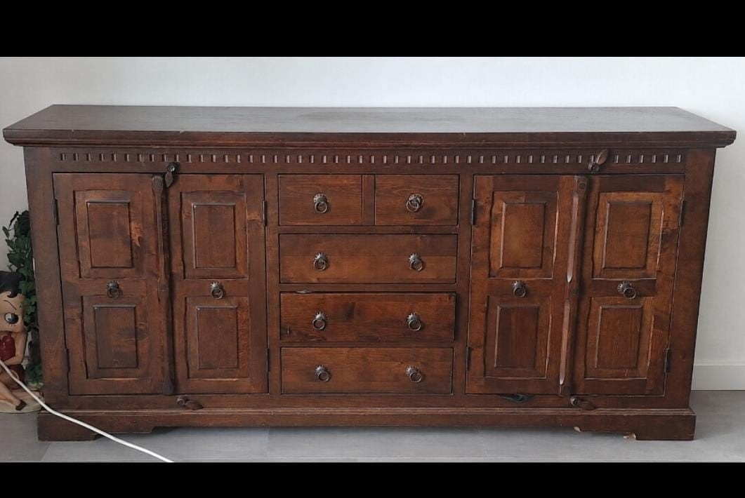 Koloniaal dressoir kast, Ophalen, Gebruikt, 25 tot 50 cm, Overige houtsoorten