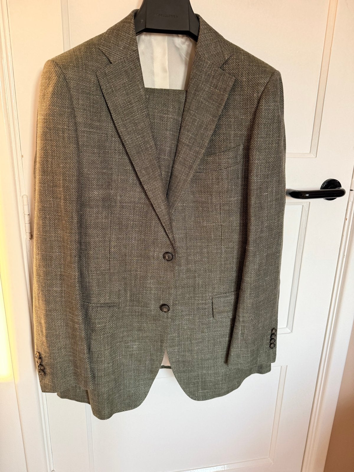 Suitsupply Lazio Pak - Wol Zijde Linnen - Maat 50, Ophalen of Verzenden, Gedragen, Maat 48/50 (M), Groen
