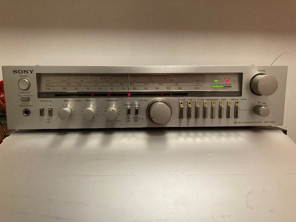 Vintage Sony STR-242L FM/AM Programme Receiver, Gebruikt, Ophalen of Verzenden, Sony, Minder dan 60 watt