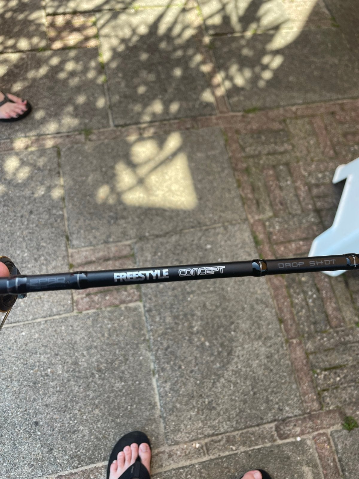 2 hengels voor baars en snoekbaars, 1 met molen en draad, Ophalen of Verzenden, Gebruikt, Complete hengel