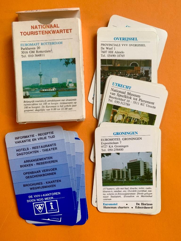Nationaal Touristenkwartet - Vintage kwartetspel touristen