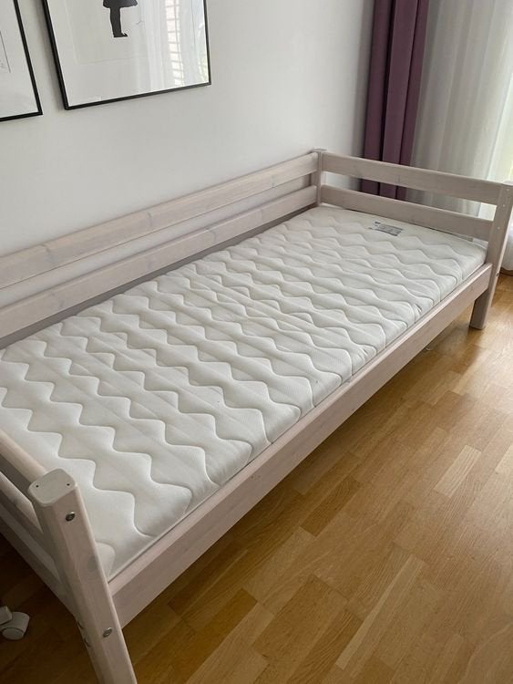 Flexa Classic Whitewash eenpersoonsbed 90x200, Huis en Inrichting, Gebruikt, 90 cm, Eenpersoons, Wit