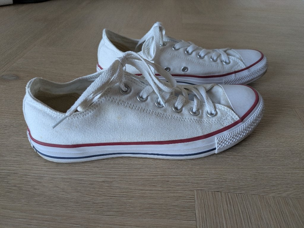 Converse All Stars beige/wit maat 40, Beige, Ophalen of Verzenden, Converse All Stars, Sneakers of Gympen