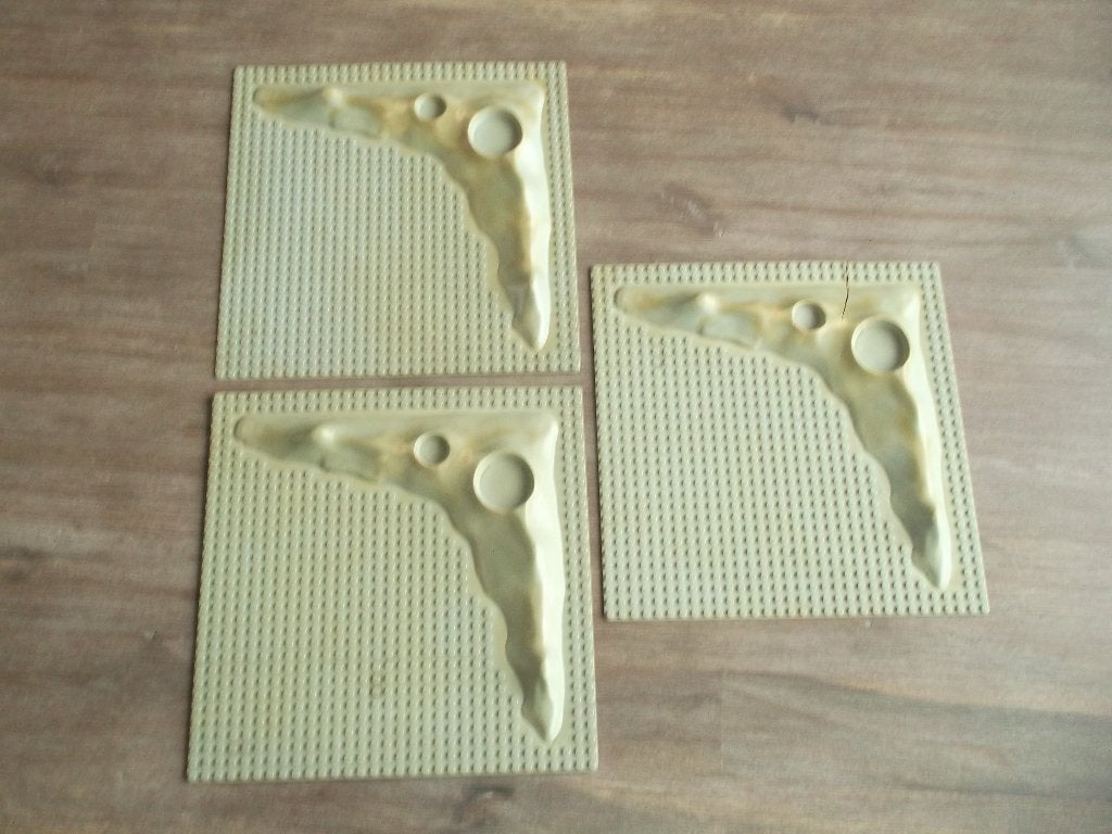 lego 3 B keus/verkleurde maanplaten, Ophalen of Verzenden, Gebruikt, Grondplaat, Lego
