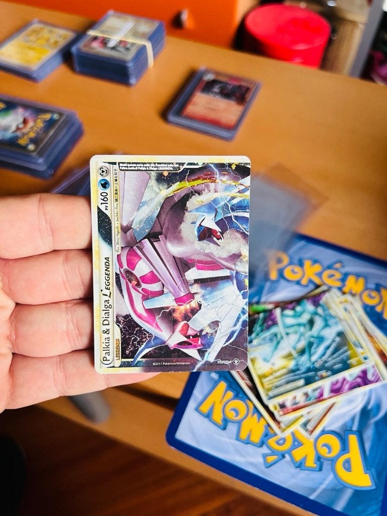 Palkia & Dialga 101/102 Legend Triumphant HGSS Pokemon, Verzenden, Zo goed als nieuw, Losse kaart, Foil