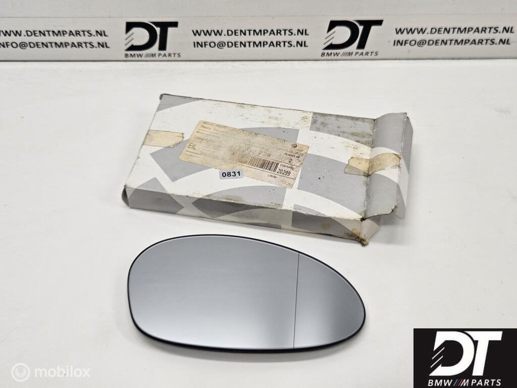 Spiegelglas rechts chrome BMW E9x E8x 51167132736, Nieuw, Ophalen of Verzenden