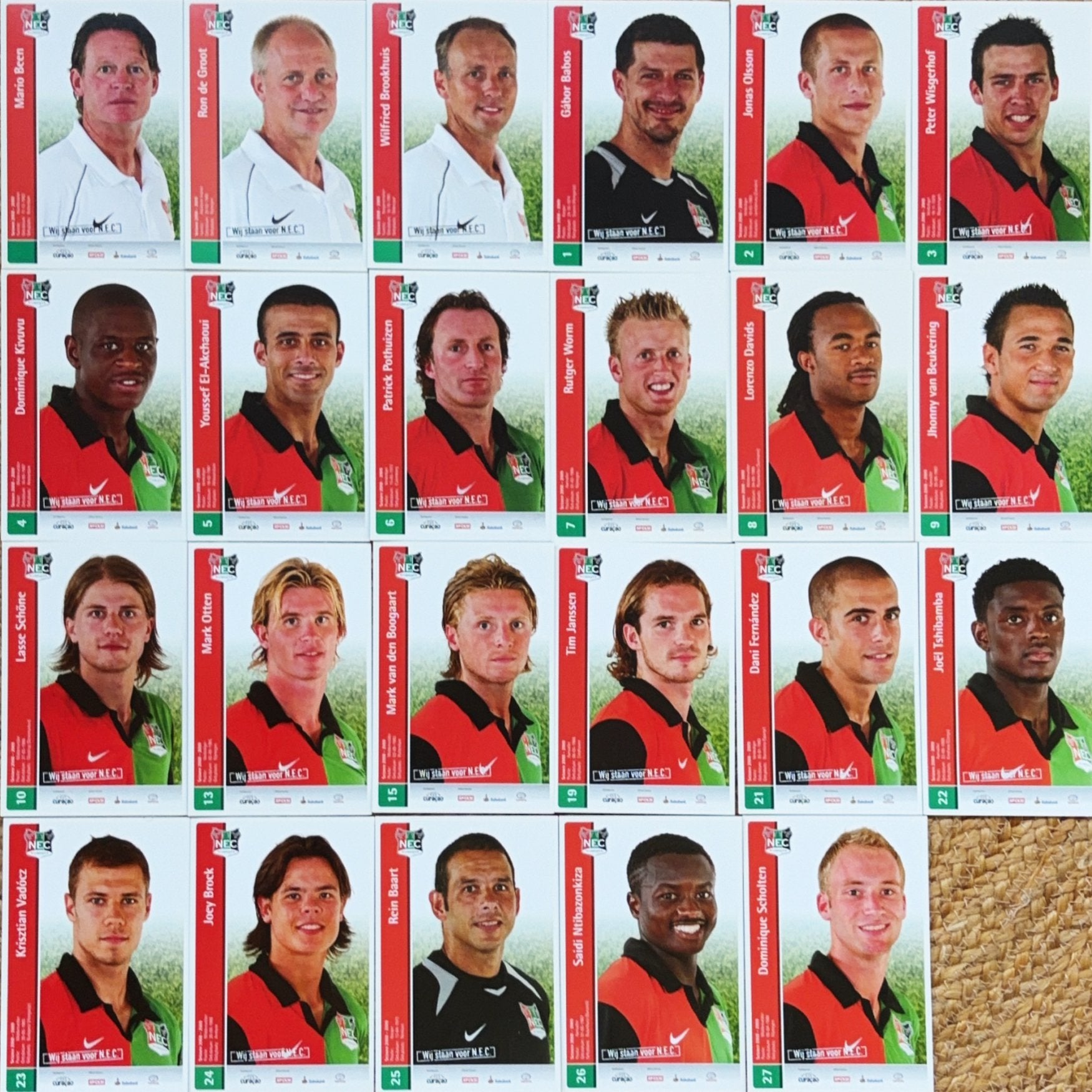 23 Spelerskaarten NEC Nijmegen - seizoen 2008/2009, Verzenden, Zo goed als nieuw, PSV, Spelerskaart