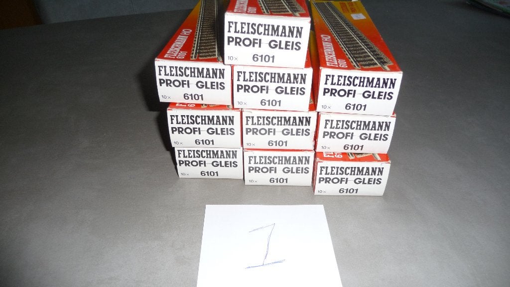 Fleischmann Profi Rails 6101 - Rechte Rails (10 stuks), Gelijkstroom, Fleischmann, Rails, Ophalen of Verzenden