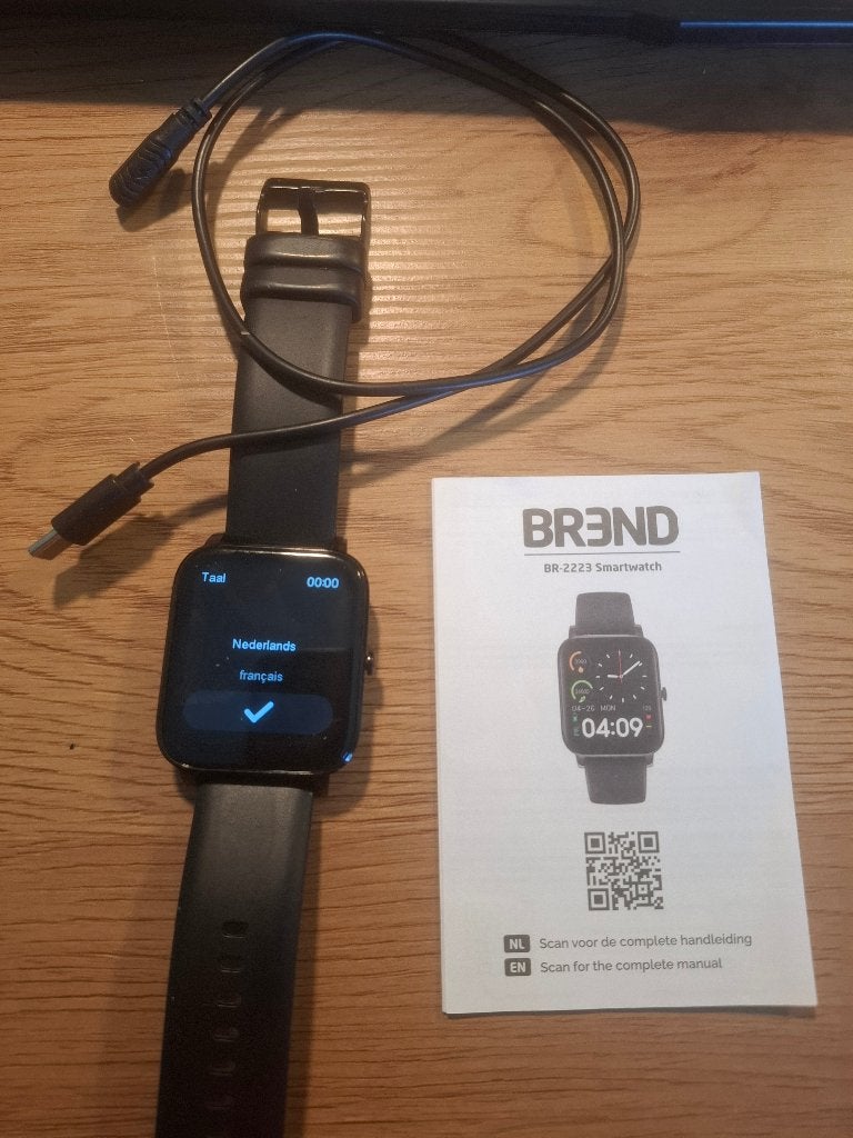 Brend smartwatch, Gebruikt, Verzenden, Zwart, Android