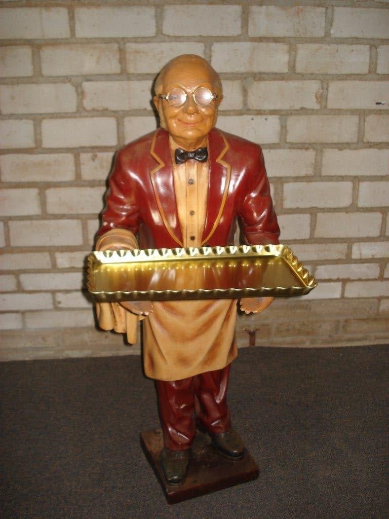 Butler Groot Beeld    94 Cm Hoog, Antiek en Kunst, Kunst | Beelden en Houtsnijwerken, Gepatineerd, Beeld, Composieten, Man