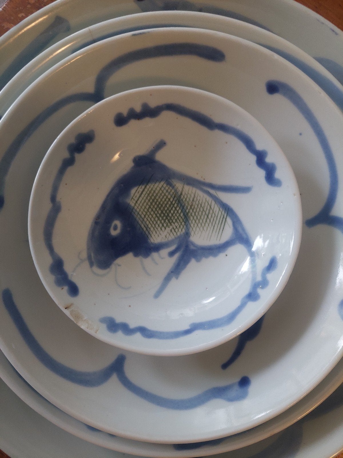 Chinese Koi vis schalen, Ophalen