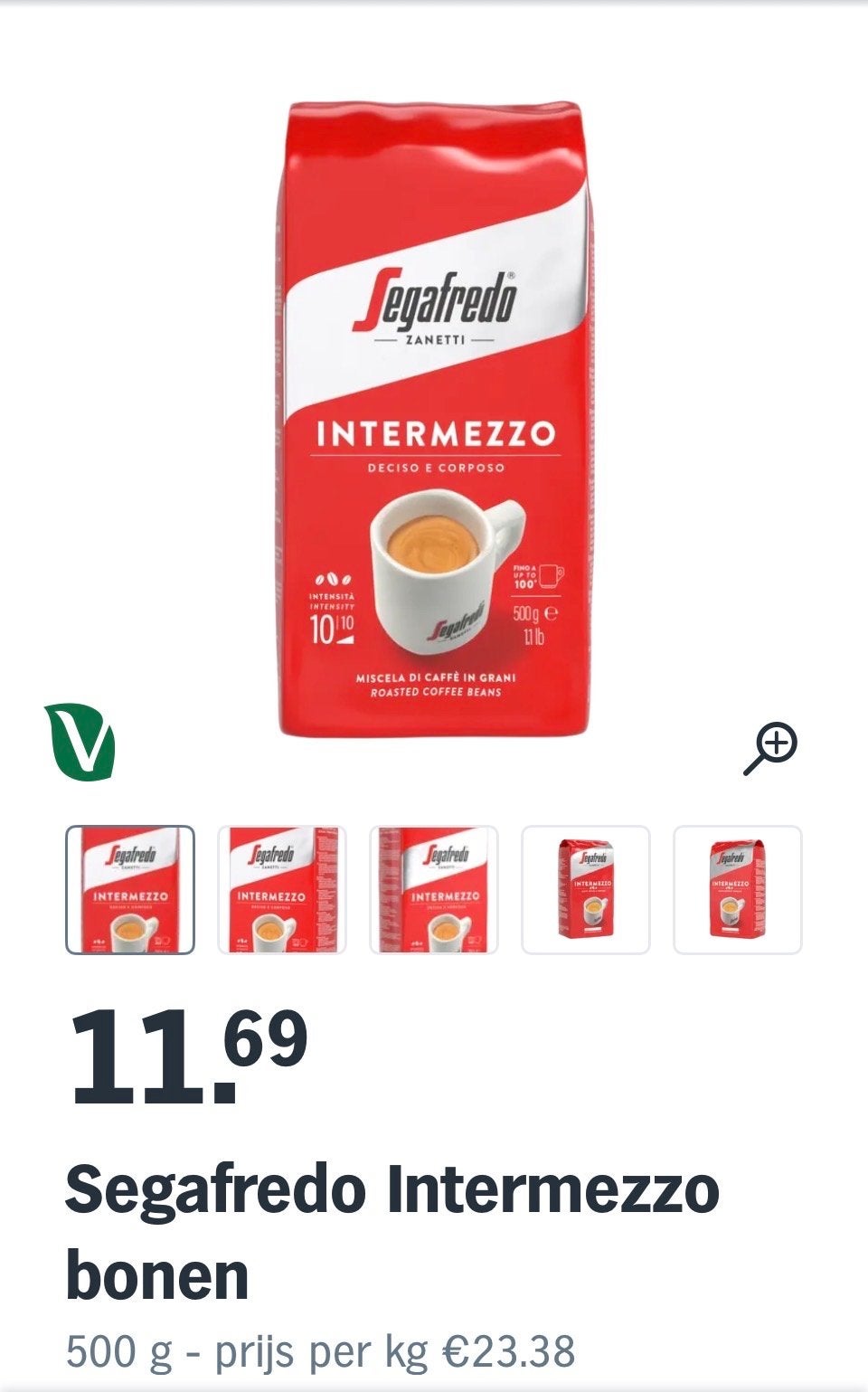 Segafredo Intermezzo Koffiebonen 3KG, Overige modellen, 10 kopjes of meer, Nieuw, Koffiebonen