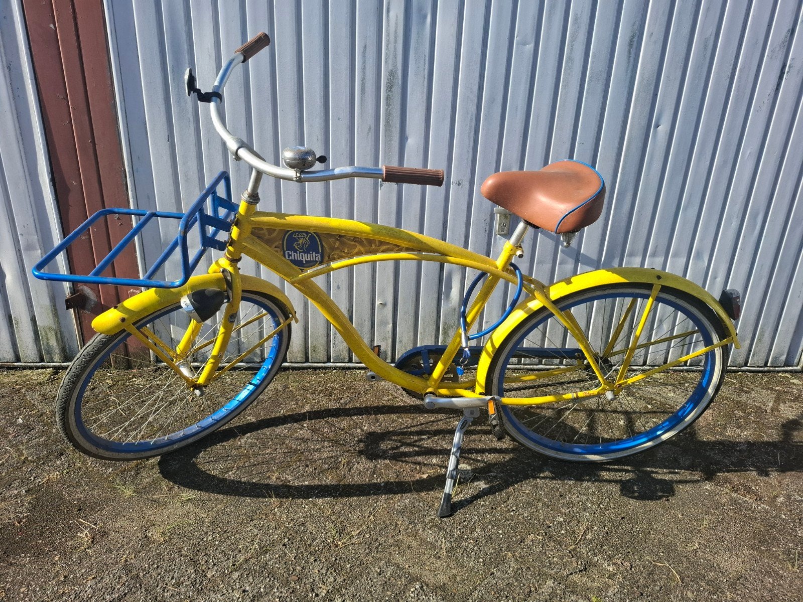 Unieke Chiquita Cruiser Fiets - Geel met Blauwe Details, Terugtraprem, Gebruikt, 50 tot 53 cm, Ophalen