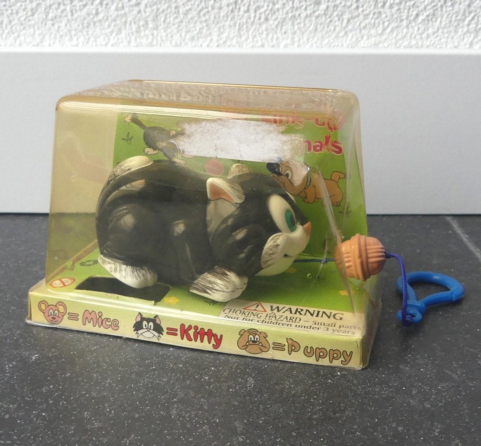 Vintage poesje trekspeeltje plastic opwindspeeltje kat poes, Verzamelen, Ophalen of Verzenden, Zo goed als nieuw