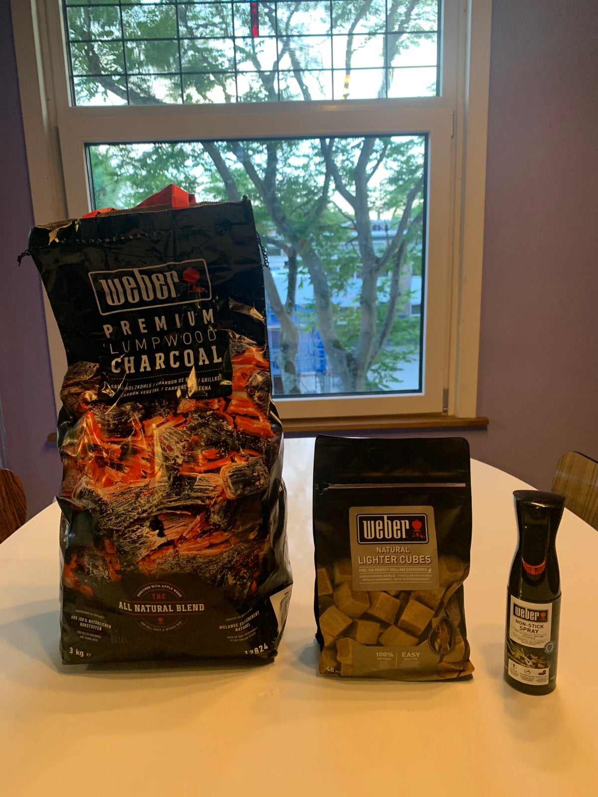 Weber BBQ Set: Houtskool, Aanmaakblokjes & Anti-aanbakspray, Ophalen