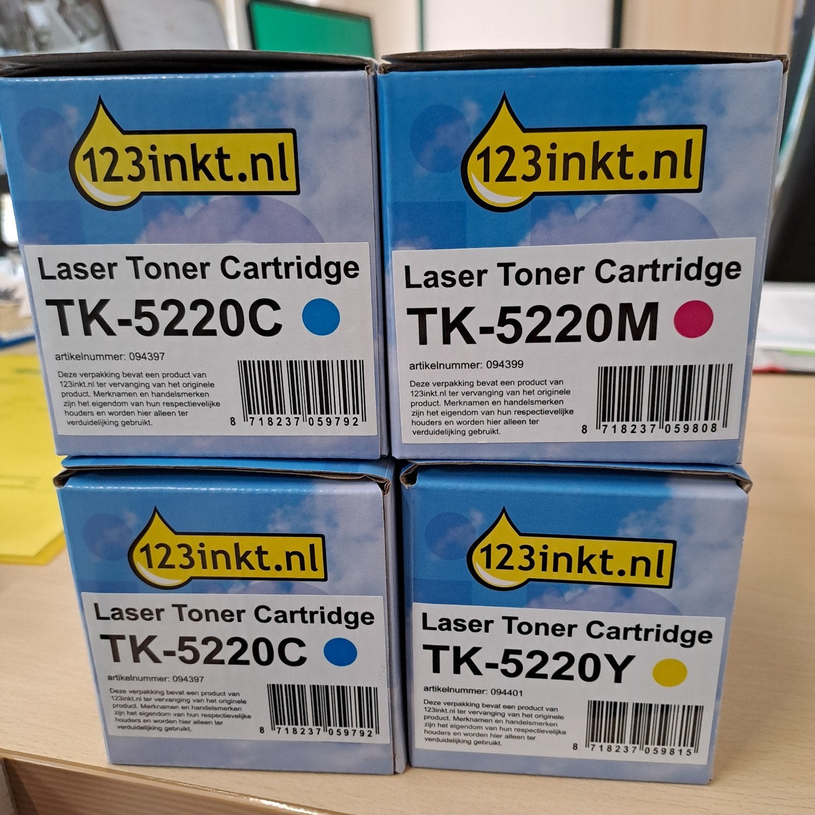 Kyocera- Laser Toner Cartridge TK-5220 Set (C, M, Y), Computers en Software, Printers, Kleur printen, Printer, Nieuw, Ophalen of Verzenden