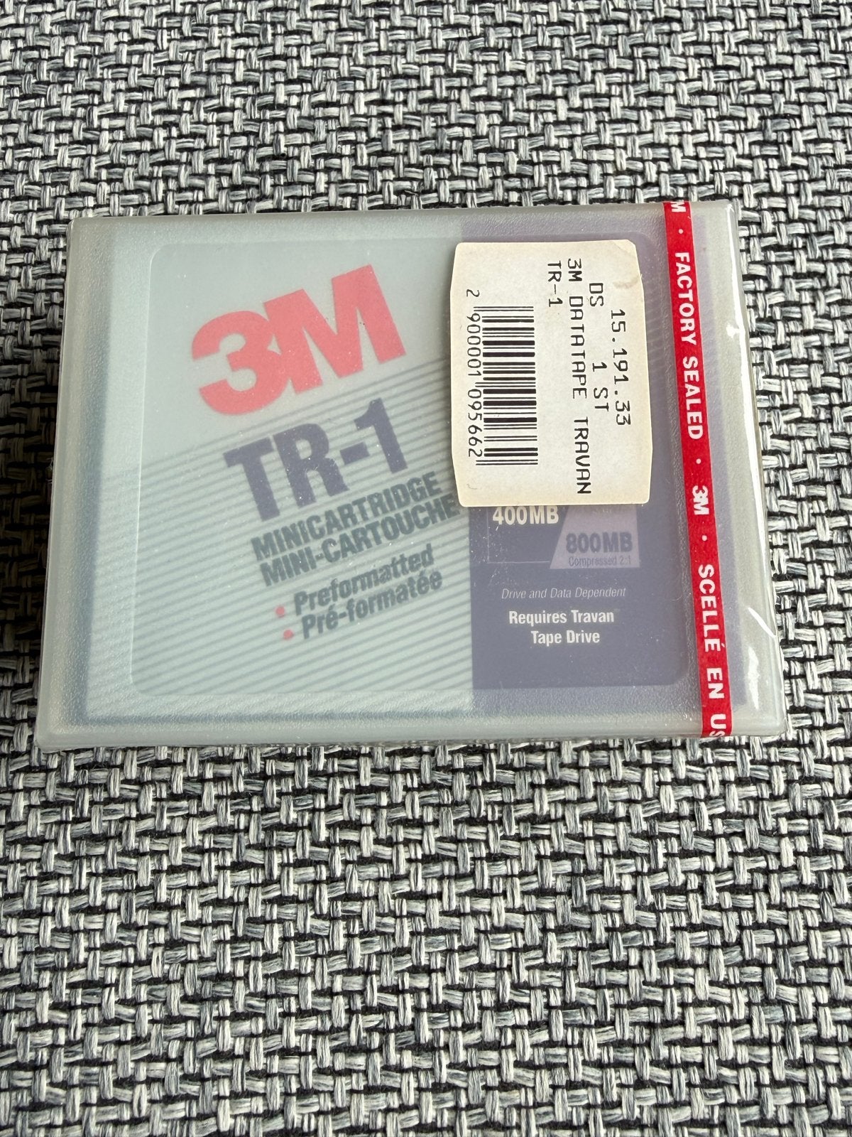 Twee 3M TR-1 Minicartridge Datatape Travan 400MB/800MB, Intern, HDD, Nieuw, Ophalen of Verzenden