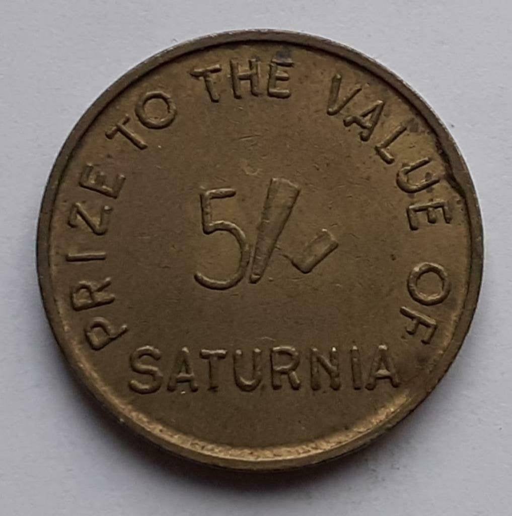 Penning Saturnia Prize to the value of 5, Verzenden, Overige materialen, Buitenland