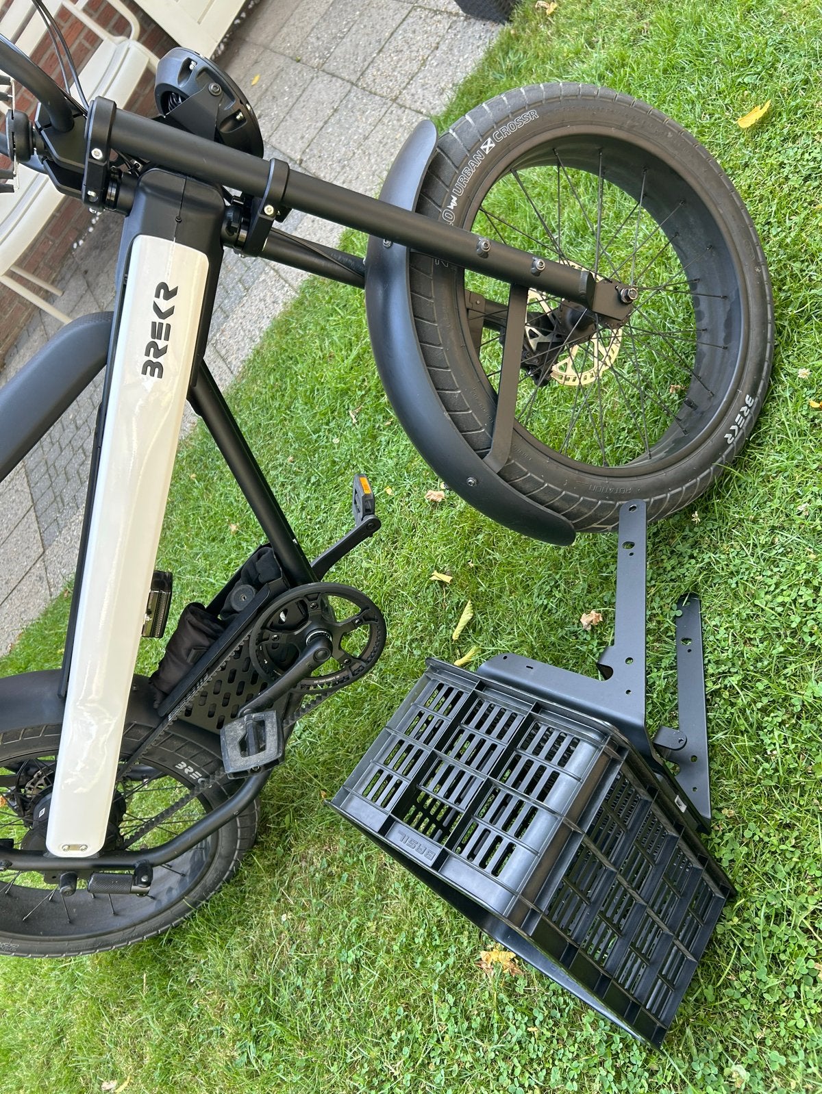 Orginele BREKR stuurbevesteging met mandje, Ophalen, Zo goed als nieuw, Fietsmand, Stuurbevestiging