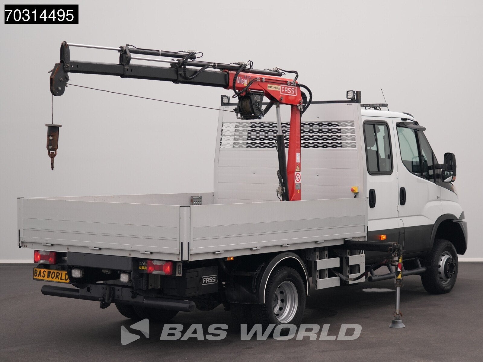 Iveco Daily 70C18 3.0L 4x4 Automaat Open Laadbak Kraan Fassi, Auto's, Bestelauto's, Automaat, Stof, Gebruikt, Euro 6