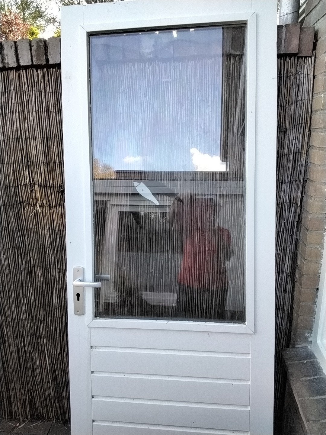 hardhouten achterdeur  b 83 h 211, Ophalen