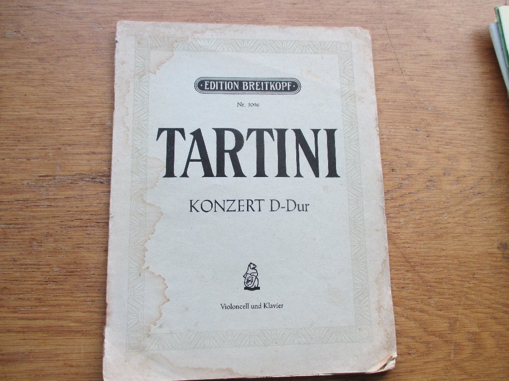 TARTINI KONZERT D-DUR voor cello en piano, Gebruikt, Klassiek, Ophalen of Verzenden, Thema