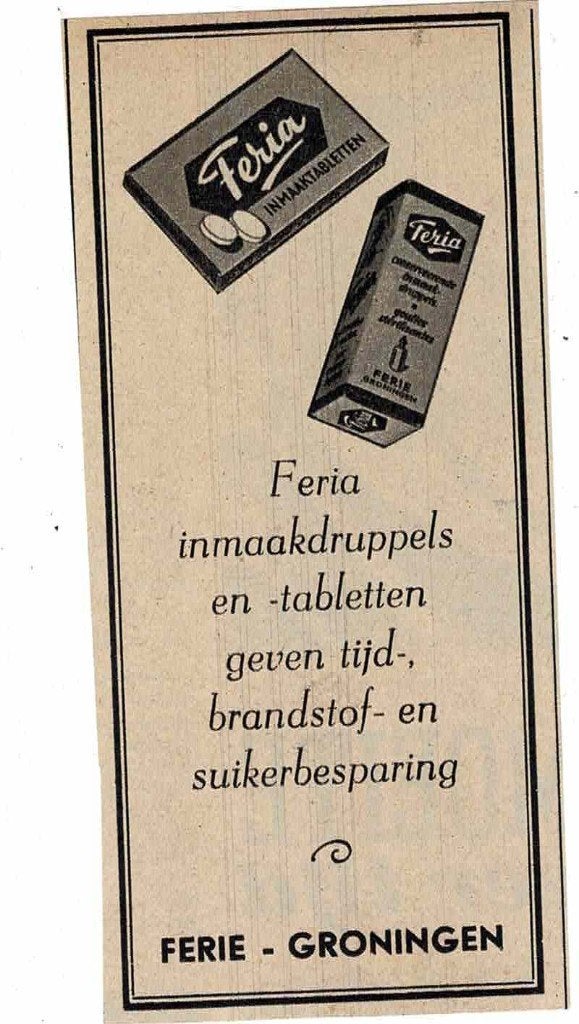 FERIE Tijd voor Inmaaktijd geven suikerbesparing 1947, Verzenden, Zo goed als nieuw, Overige typen
