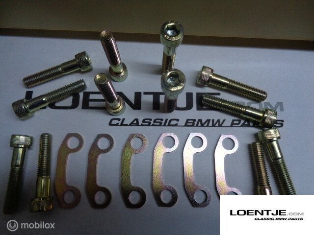 Bevestigingset aandrijfas bouten met vulplaten bmw e30 e36, Nieuw, Ophalen of Verzenden, BMW, BMW