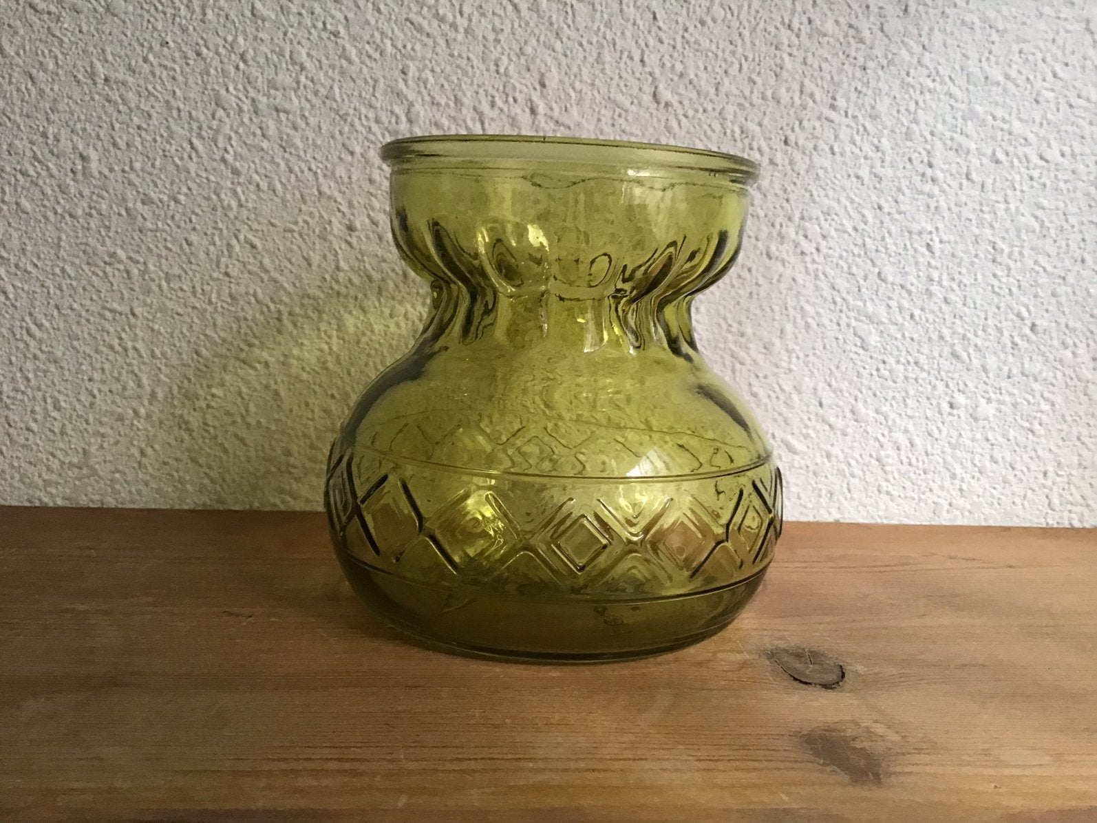 Hyacint glas, bollen vaasje. Groen., Ophalen of Verzenden, Zo goed als nieuw, Groen, Glas