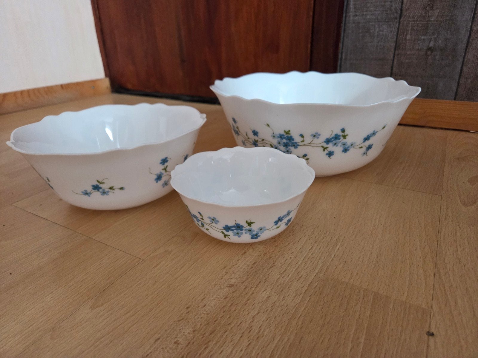 Vintage 3-delige Acropol schalen set., Ophalen of Verzenden, Overige stijlen, Glas, Schaal of Schalen