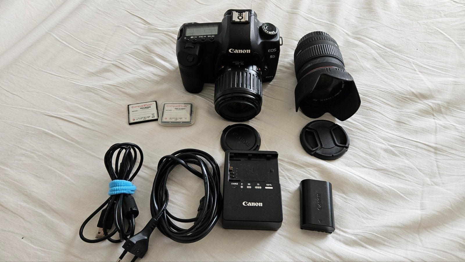 perfect werkende Canon eos 5d mark ii met 2 lenzen, Ophalen of Verzenden, Canon, 20x of meer