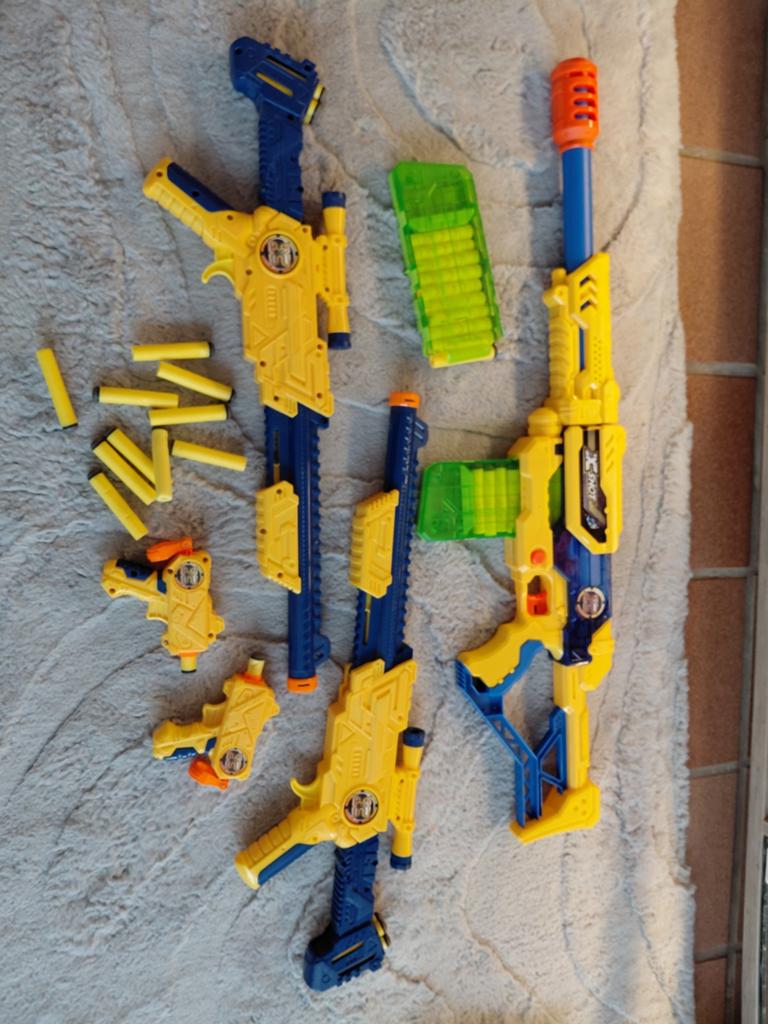 Complete set Zuru X-shot rifle dart blasters, Ophalen, Gebruikt