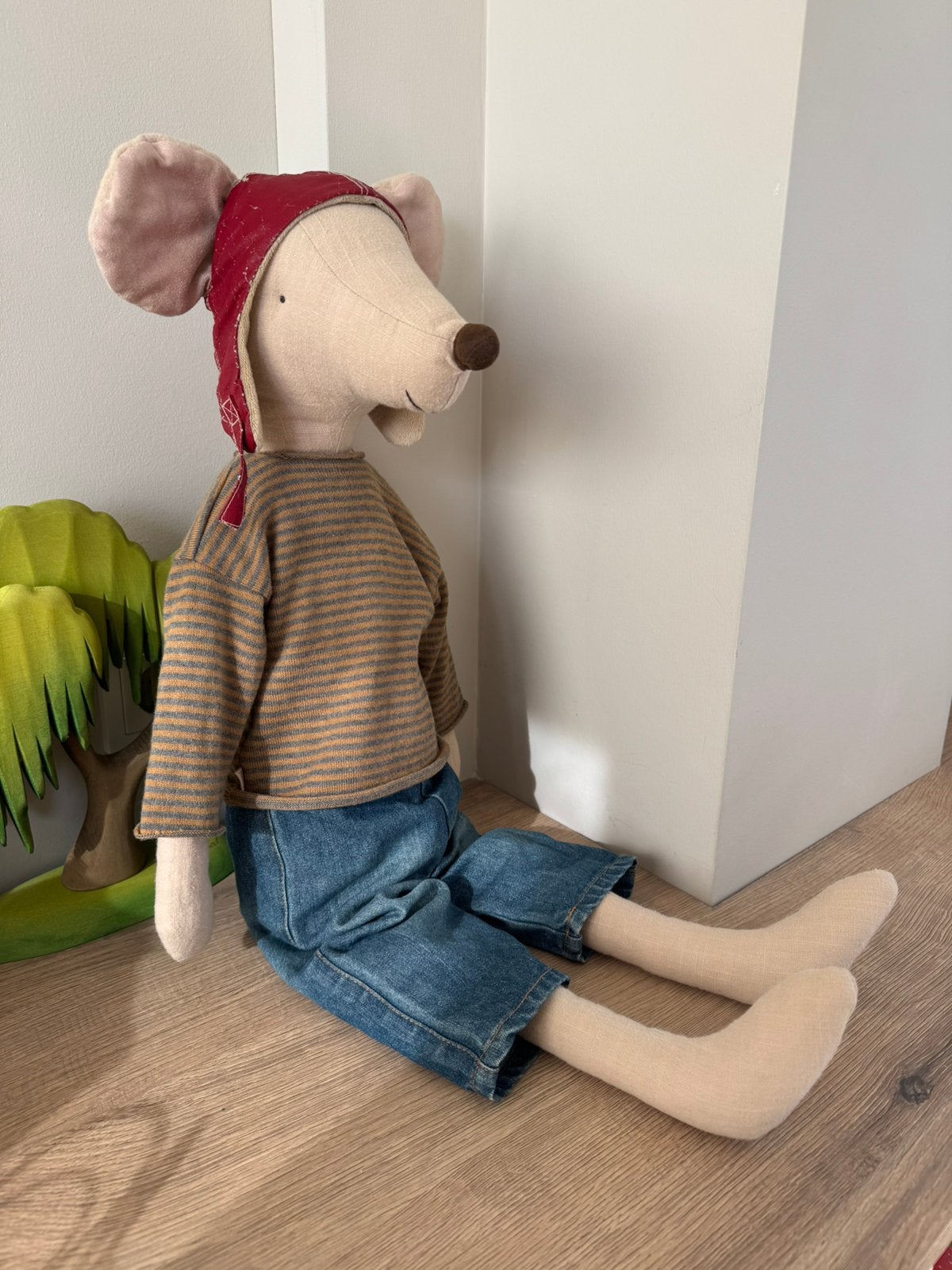 Maileg mega mouse racer boy muis jongen, Ophalen of Verzenden