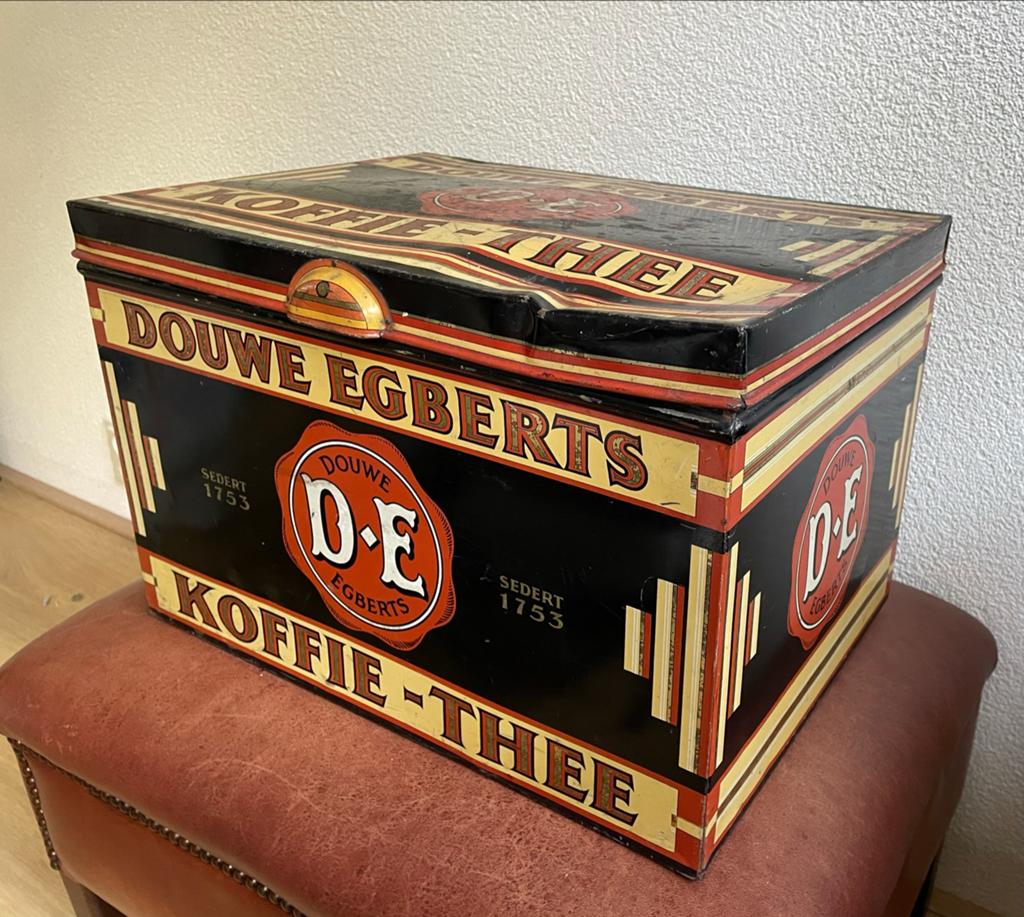 Douwe Egberts Koffie-Thee voorraadblik, Ophalen of Verzenden, Gebruikt, Koffie, Douwe Egberts
