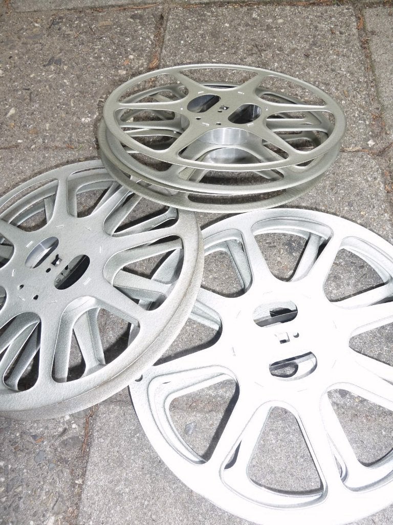 16mm film 6 vintage posso filmspoelen (klem) - decoratief -, Ophalen of Verzenden, 16mm film