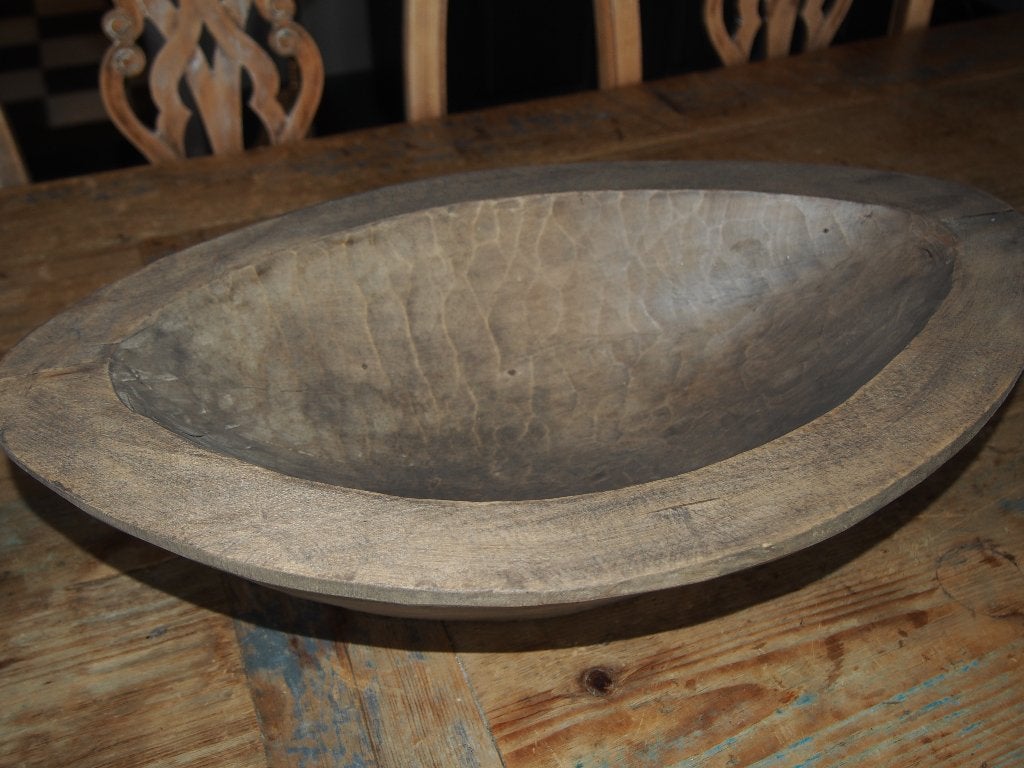 Ovale Sobere  houten schaal - 53 cm, Huis en Inrichting, Gebruikt, Schaal, Ophalen of Verzenden, Ovaal