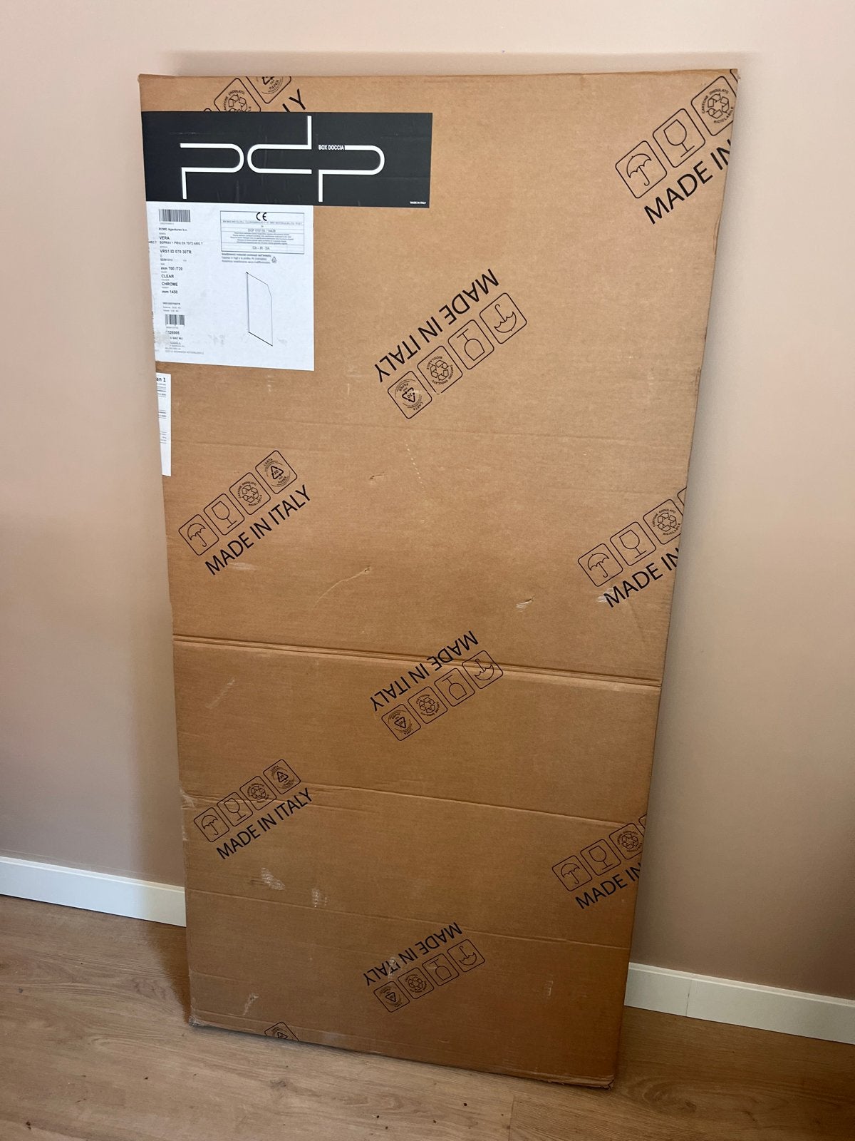 Nieuwe PDP Vera douchewand 700/720x1450mm chroom, Ophalen, Nieuw, Met douche