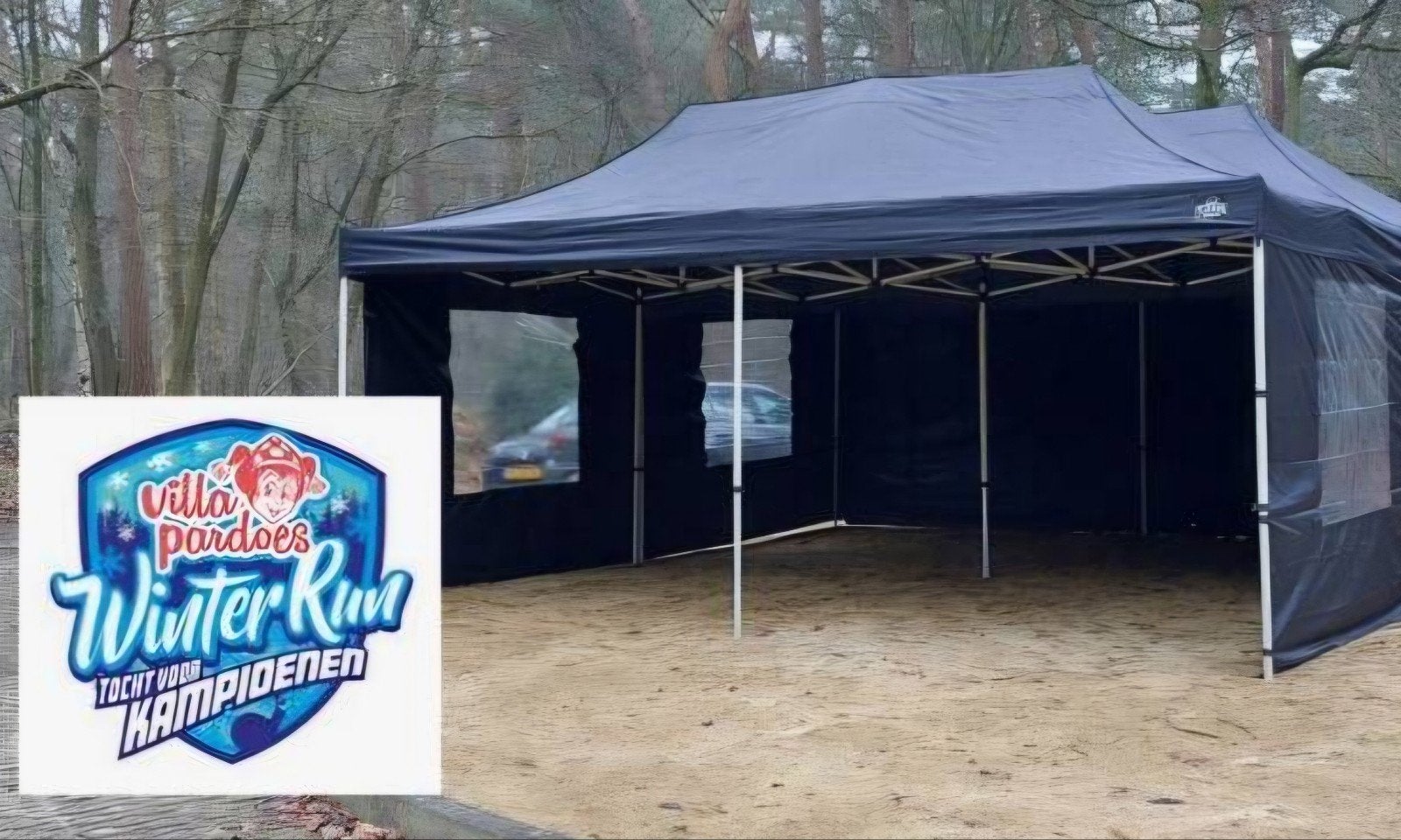 TENT TE HUUR 6X6 INCLUSIEF OP/AFBOUW € 140,=, Ophalen of Verzenden