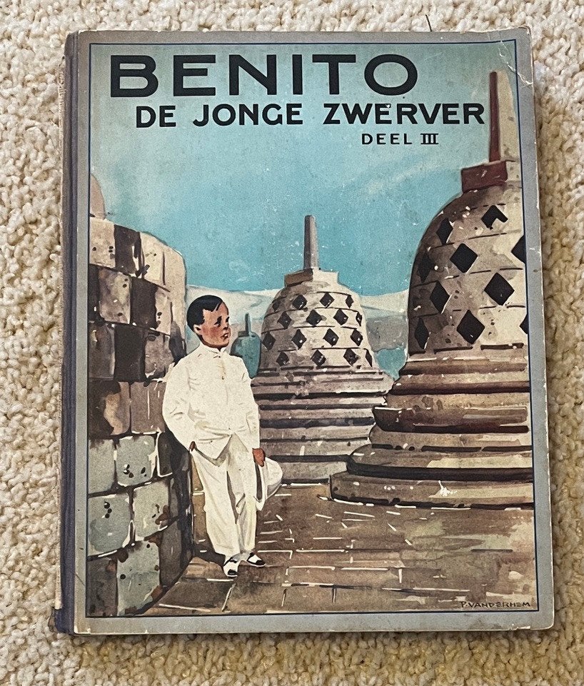 Oud plaatjesalbum Benito de Jonge Zwerver, Boeken, Prentenboeken en Plaatjesalbums, Ophalen of Verzenden, Gelezen