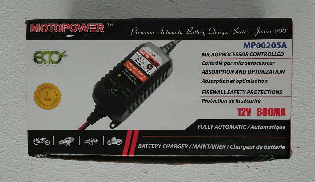 Motopower MP00205A acculader, Ophalen of Verzenden, Nieuw, Universele onderdelen