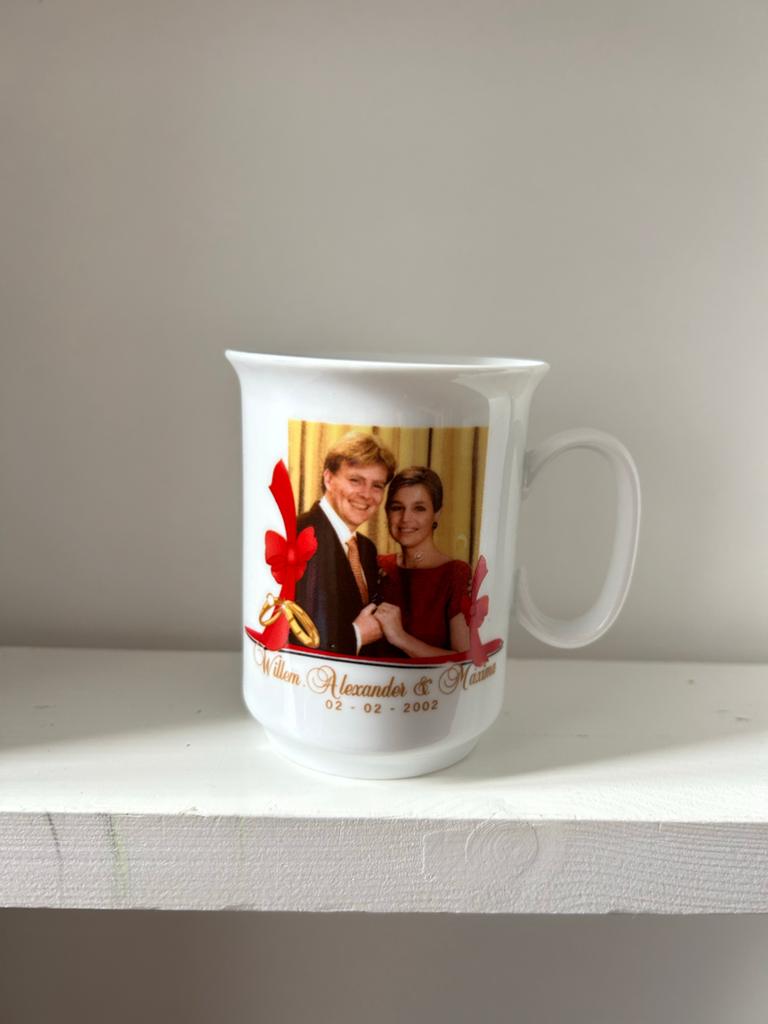 Willem Alexander & Maxima trouwmok Waddinxveen, Verzamelen, Ophalen of Verzenden, Zo goed als nieuw