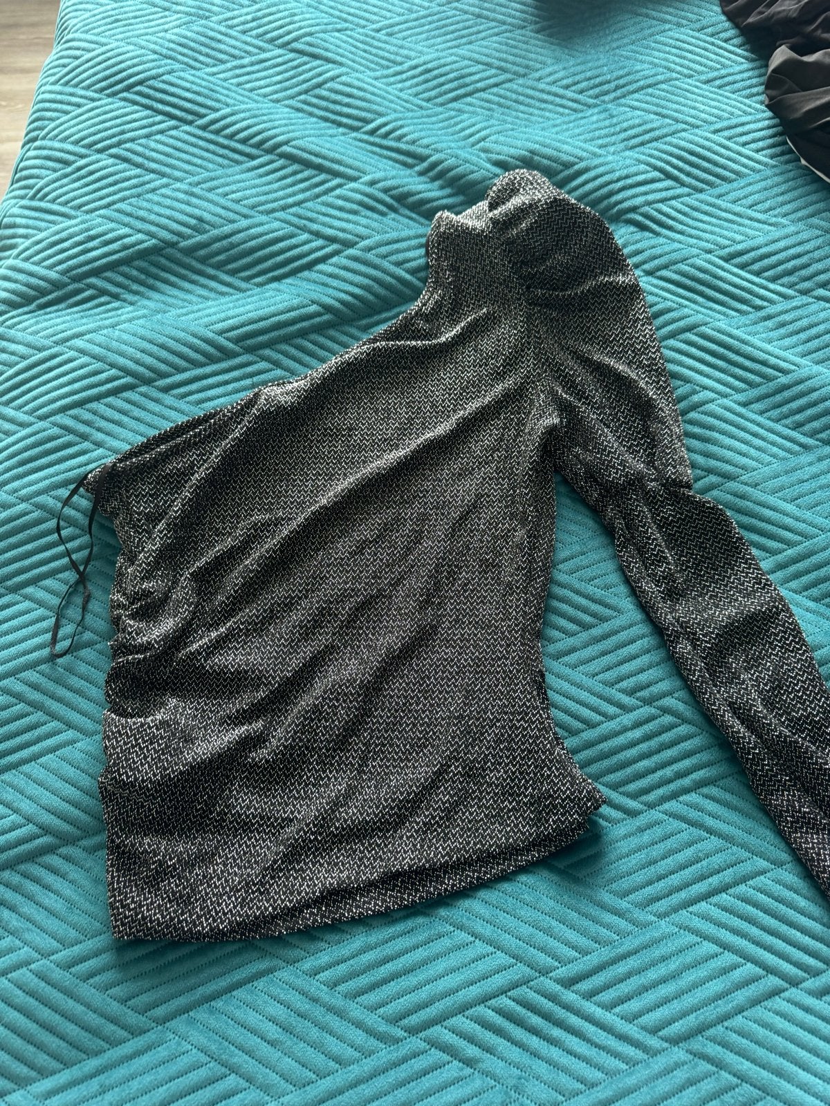 Nieuwe Zilverkleurige Glitter Top met Lange Mouw, Nieuw, Ophalen of Verzenden, Lange mouw, Maat 36 (S)